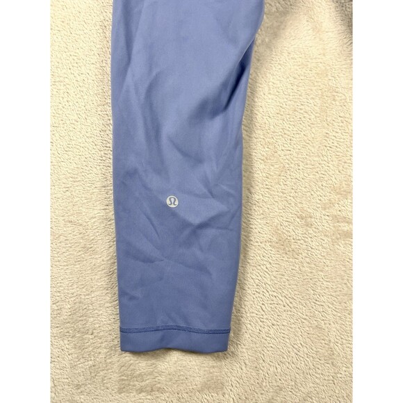 Lululemon Wunder Train High Rise Crop 23" Size 8 Blue Athletic Yoga Pilates Gym - Picture 2 of 7